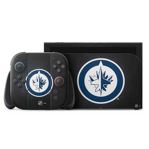 NHL Winnipeg Jets Black Background Nintendo Skins